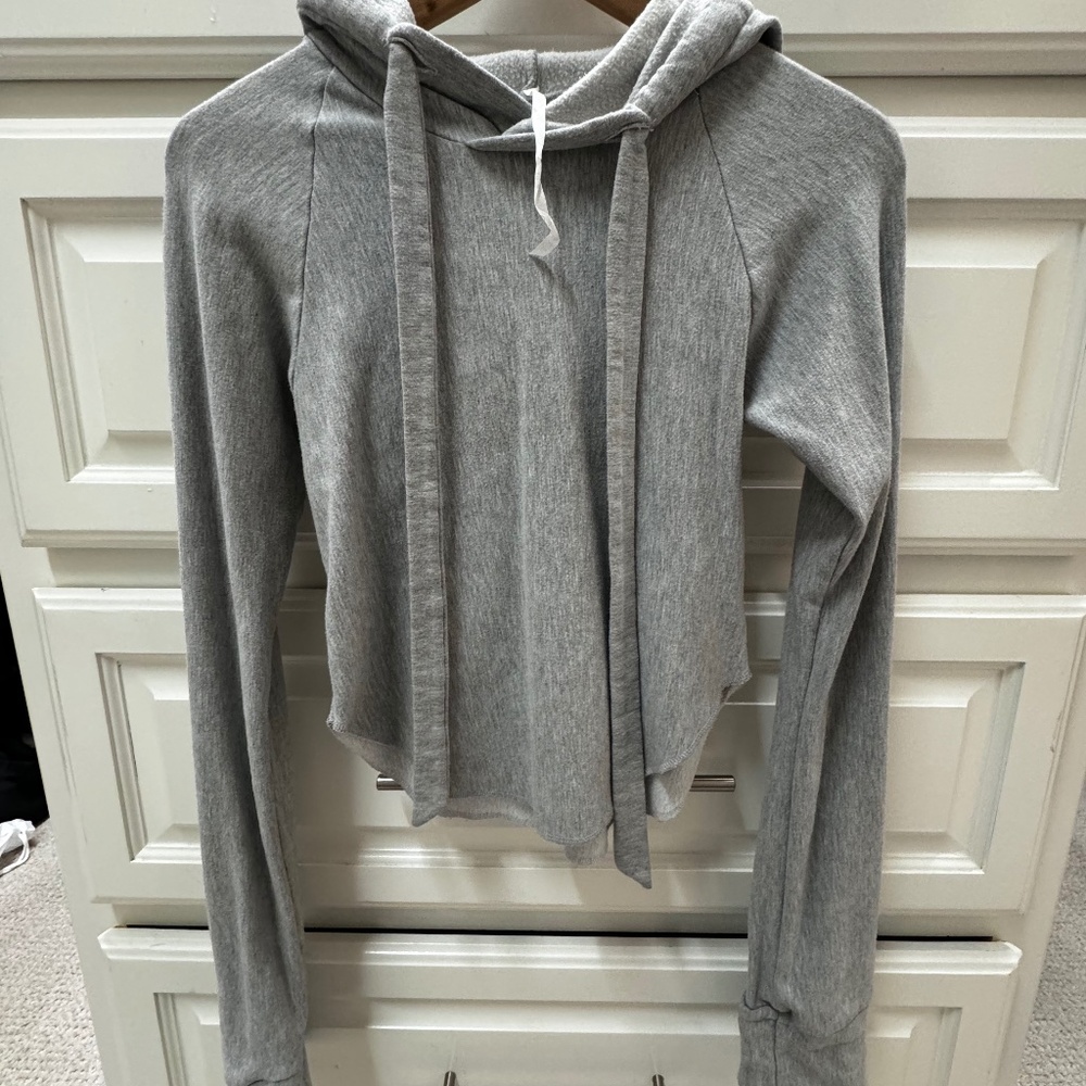 ARE YOU AM I - Size Small Extra Long Sleeve Sweat Top With Hood